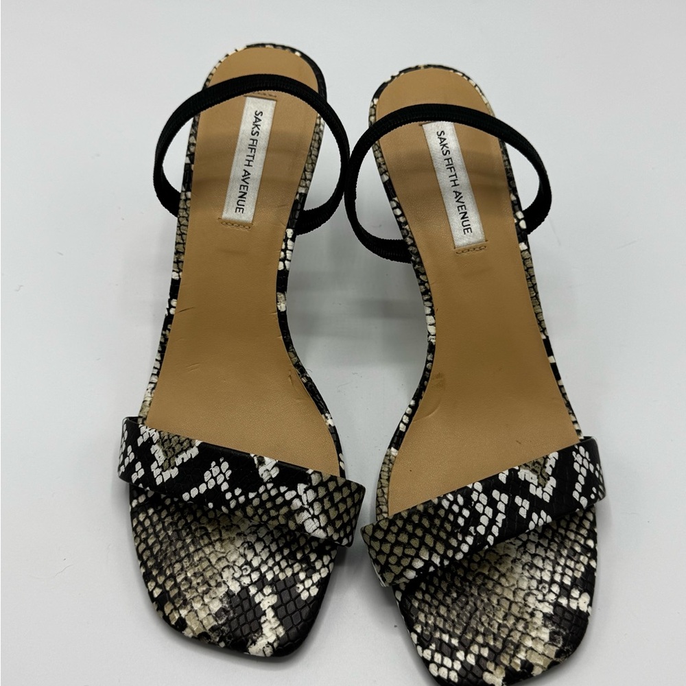 Saks Fifth Avenue Women's Black and White Sandals